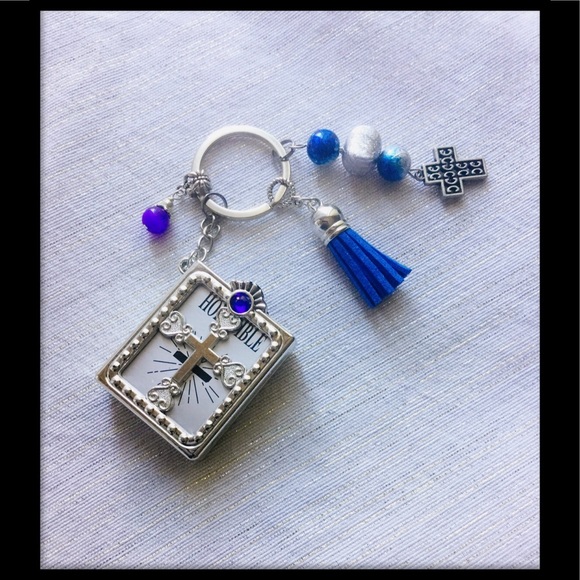 Handmade Christian Bible beaded Keyring JUST IN! - Picture 3 of 4